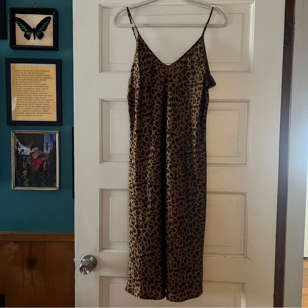 a new day Leopard Print Slip Dress - Brown & Black